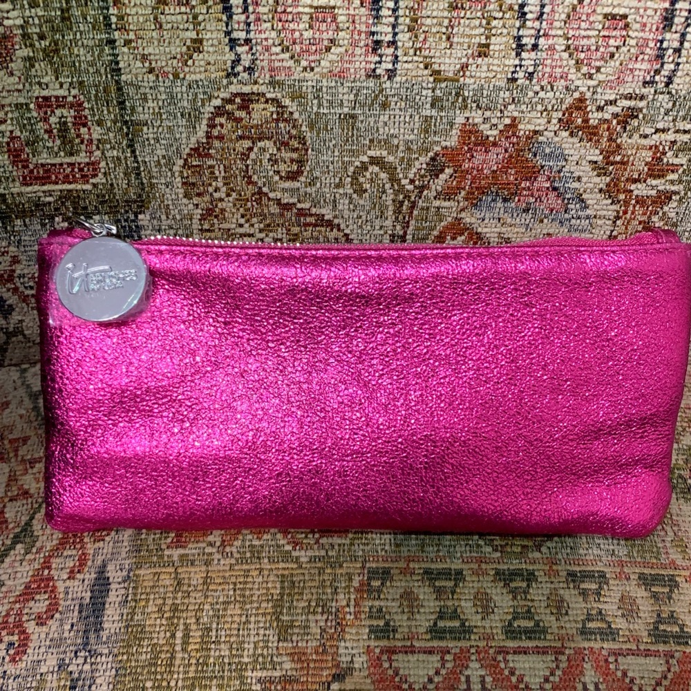 🎀 NEW It Cosmetics Pink Sparkle Makeup Bag 🎀
